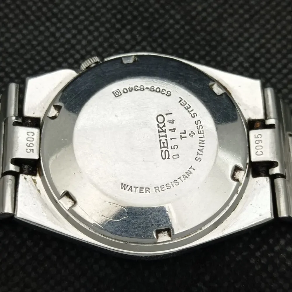 Vintage 1994 Seiko Automatic Mens Silver Watch W/daydate & Gold accents